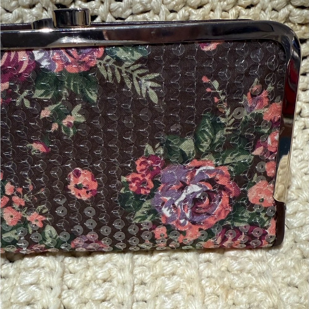 Floral Sequin Women's Clutch
